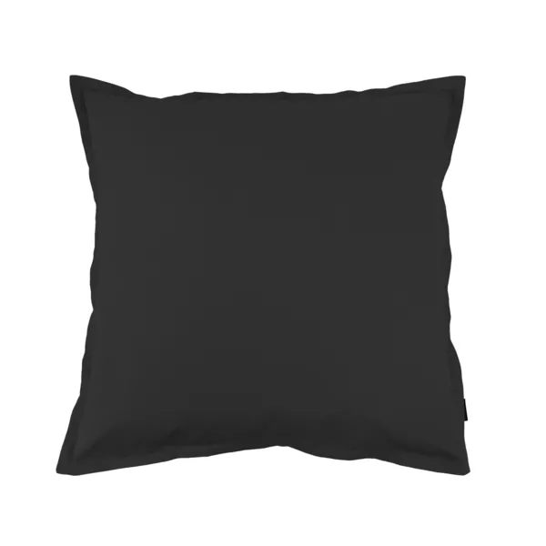 Kussensloop vierkant percal katoen (65 x 65 cm) Cali Zwart