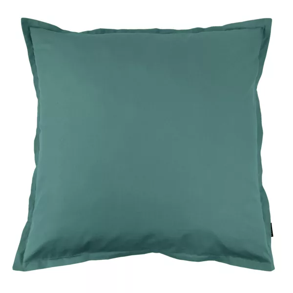 Funda de almohada cuadrada de percal de algodón (80 x 80 cm) Cali Azul trullo