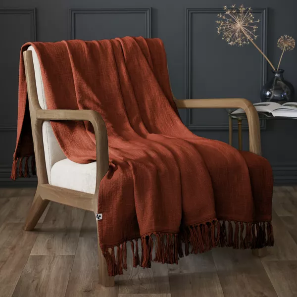 Plaid Baumwolle (130 x 160 cm) Sixtine Terrakotta