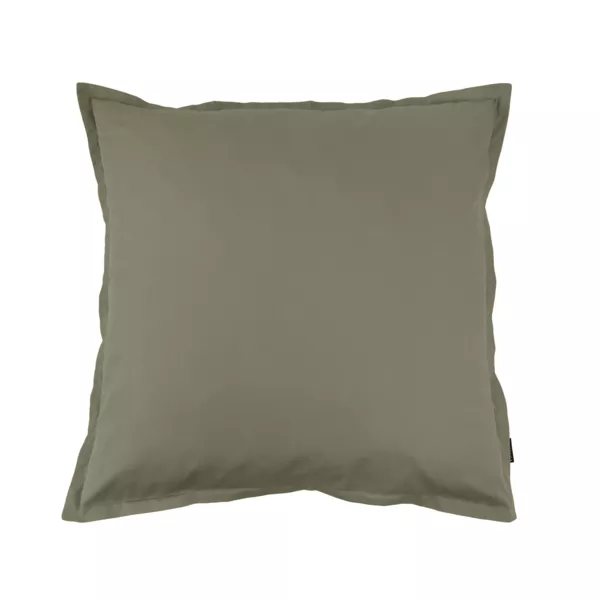 Funda de almohada cuadrada en percal de algodón (65 cm) Cali Verde romero