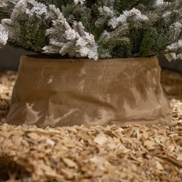 Kerstboommand in jute linnenbeige