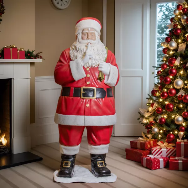 Traditionele Reusachtige Kerstman (H182 cm) Klaus stilte ik kom eraan