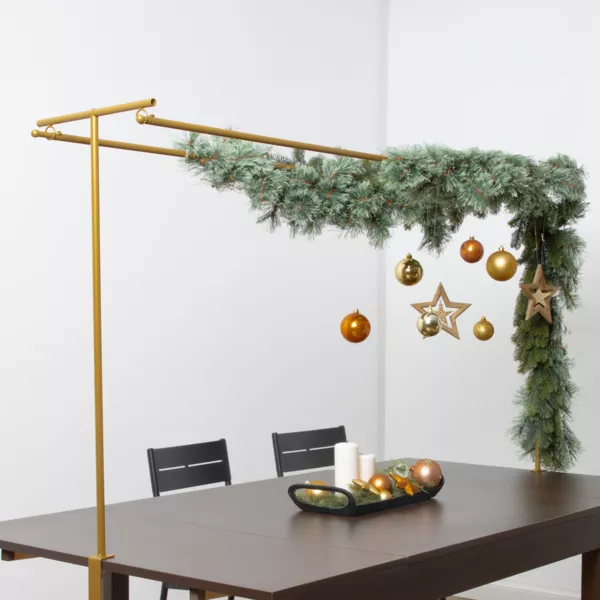 Barra decoracin de mesa doble oro