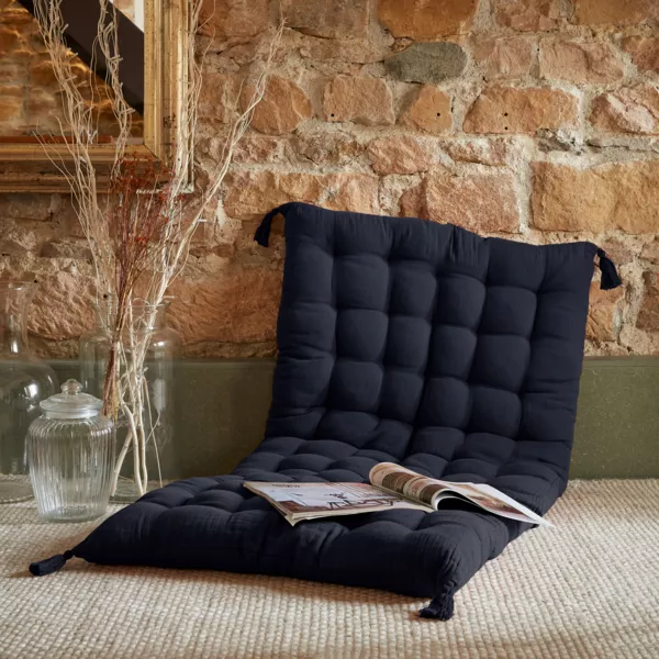 Matelas de sol gaze de coton (60 x 120 cm) Gaïa Bleu nuit