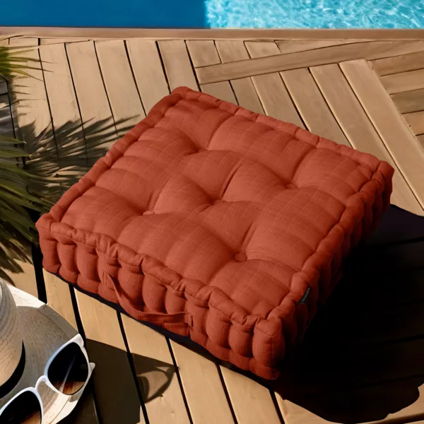 Outdoor vloerkussen (50 x 50 cm) Sunset Terracotta