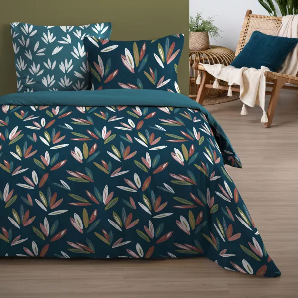 Bomuldsdynebetræk og to pudebetræk (240 x 220 cm) Waldo Multifarvet