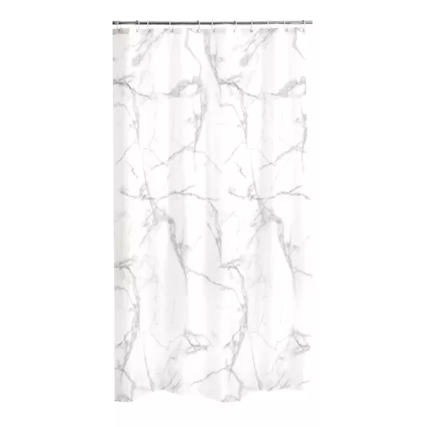 Cortina de ducha con anillos (180 x 200 cm) Mrmol Gris