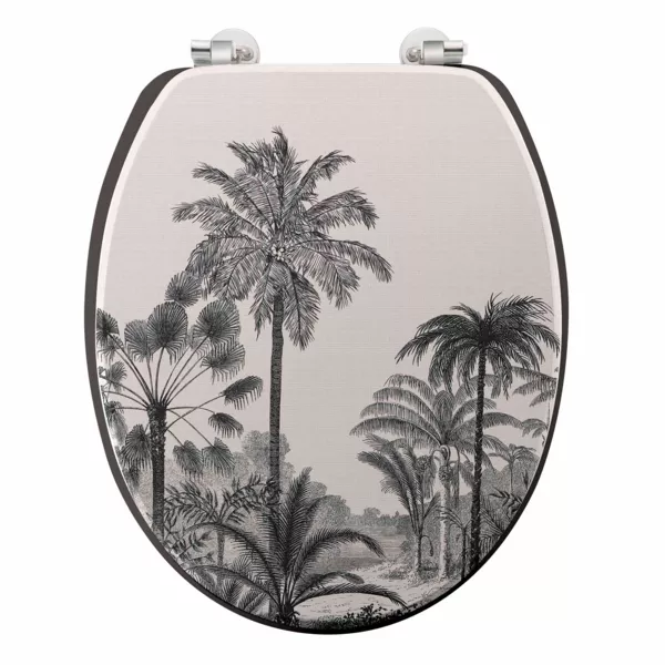 Toilets�de i tr� (37 x 46 cm) Cocoty Sort