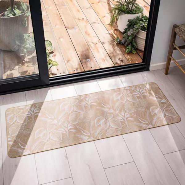 Alfombra tejida antideslizante (45 x 120 cm) Stylis Blanco