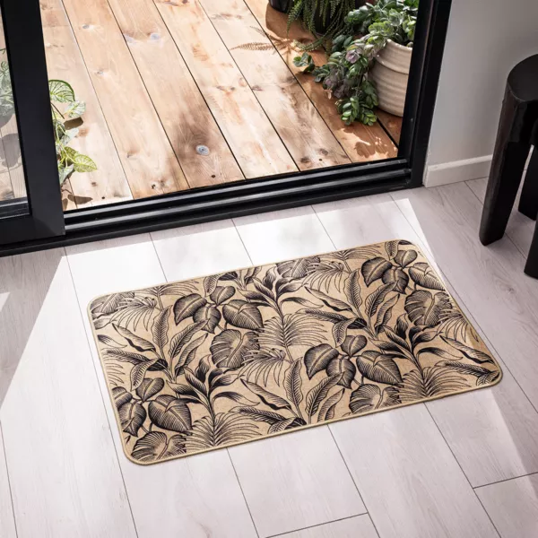 Antislip geweven mat (45 x 75 cm) Stijlvol Zwart