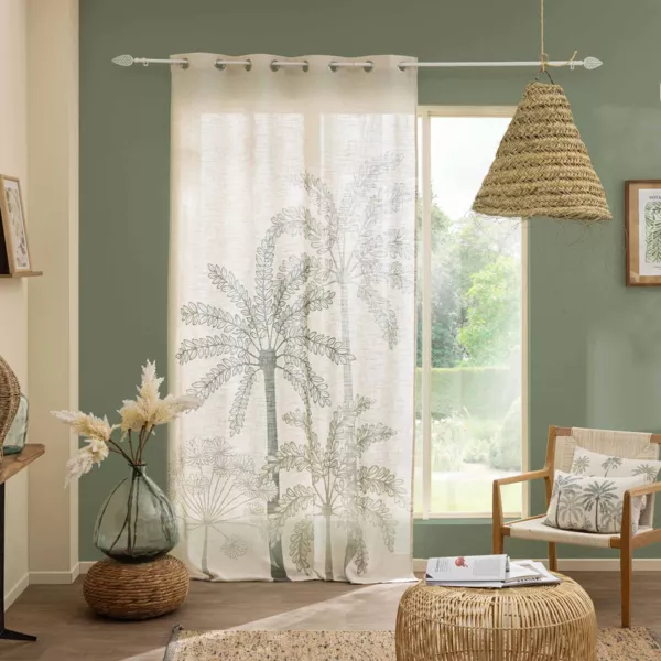 Cortina efecto lino (140 x 260 cm) Palmea Verde