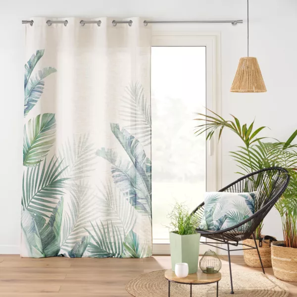 Cortina efecto lino (140 x 260 cm) Native Verde