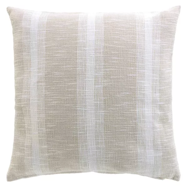 Cojín cuadrado de tela de algodón tejido (60 x 60 cm) Island Beige