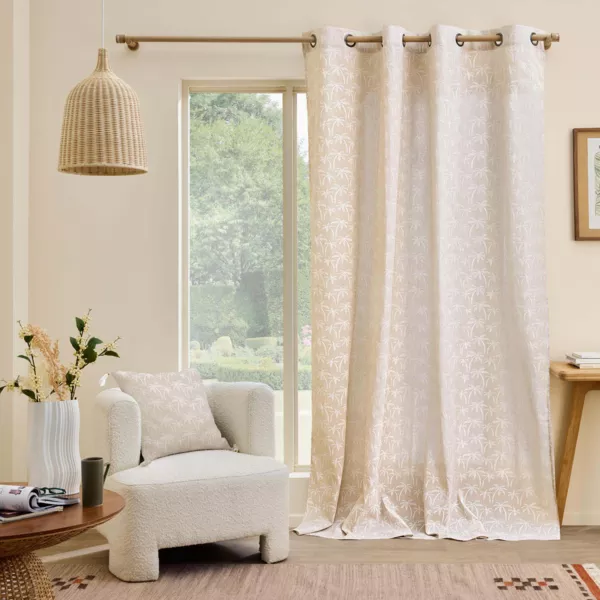 Polycotton gordijn (140 x 240 cm) Saharis Beige