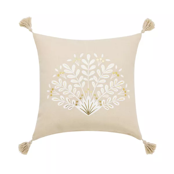 Coussin carré coton (45 x 45 cm) Majestia Beige