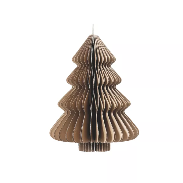 Sapin en papier à suspendre (H15 cm) Fermeture Magnétique Brun