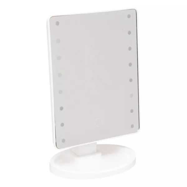 Miroir de salle de bain sur pied lumineux LED (H26 cm) Star