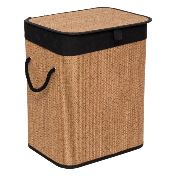 Panier à linge bambou 60 L (H50 cm) Stremy Beige