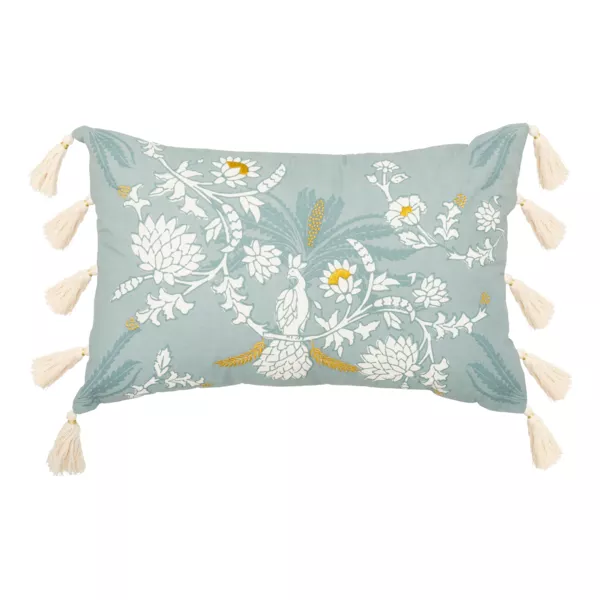 Rechthoekig katoenen kussen (38 x 58 cm) Wild Celadon Groen