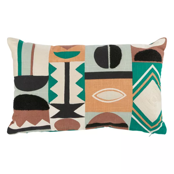 Cojín rectangular bordado (30 x 50 cm) Mala Multicolor