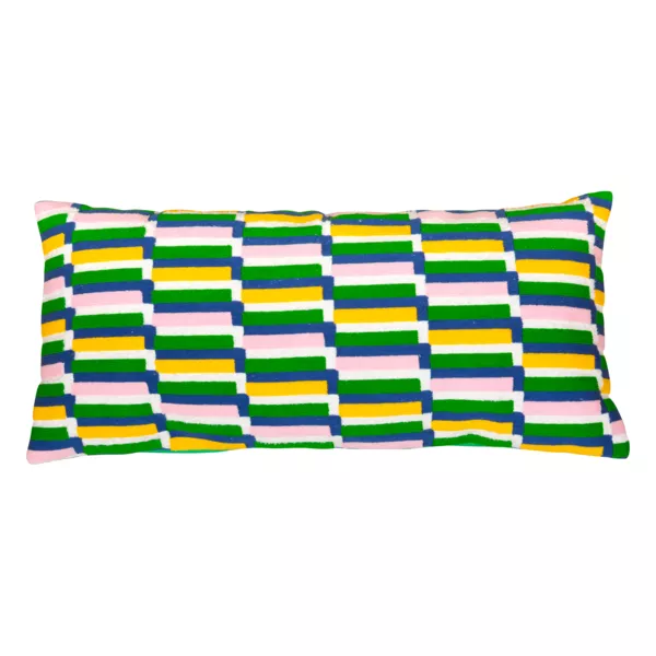 Cojín rectangular bordado (35 x 75 cm) Disso Multicolor