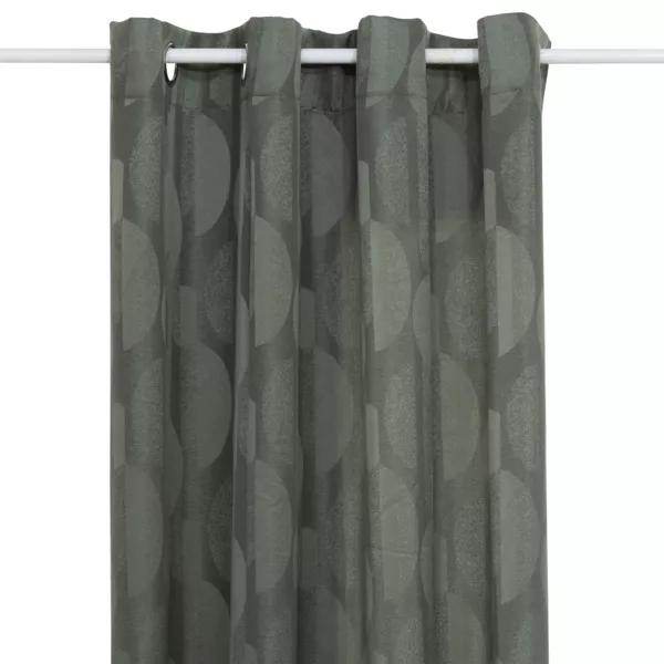 Geweven gordijn (140 x 260 cm) Wimbi Kakigroen 