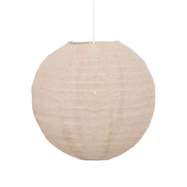 Suspension luminaire lanterne lin (35 cm) Jordy Beige