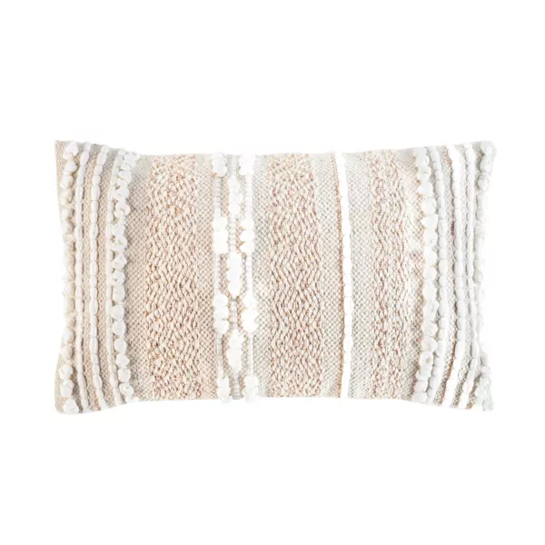 Rechthoekig katoenen kussen (30 x 50 cm) Blanca Beige