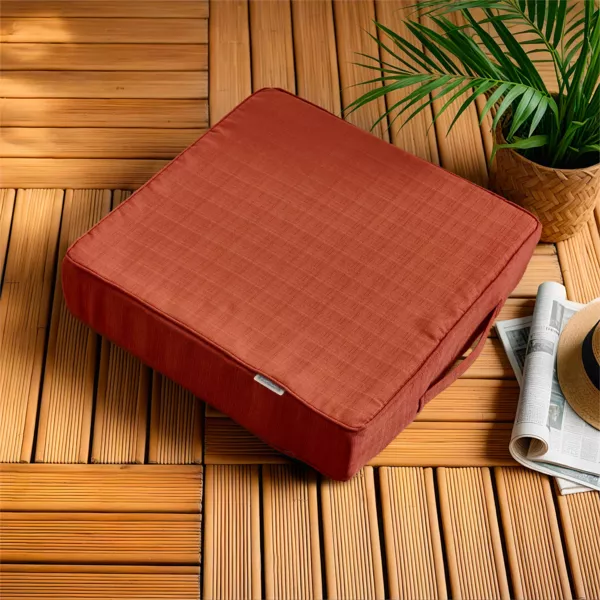 Coussin de sol extérieur déhoussable (45 x 45 cm) Sunset Terracotta