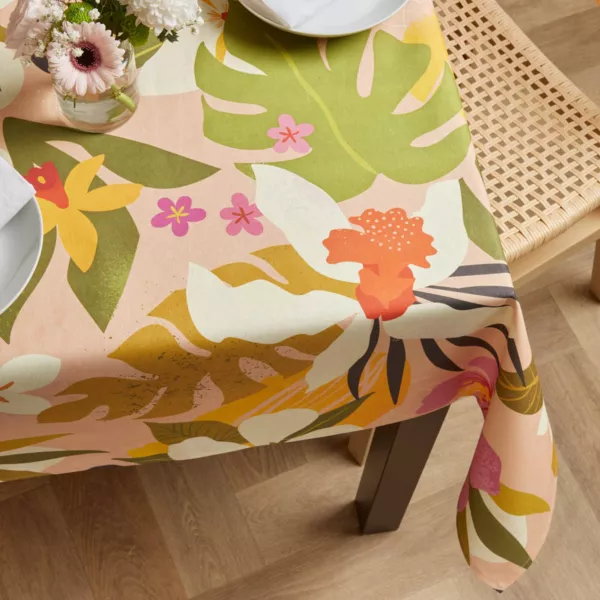 Rechthoekig gecoat katoenen tafelkleed (150 x 350 cm) Rio Meerkleurig