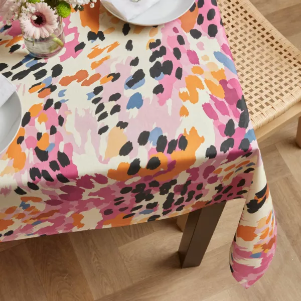 Nappe rectangulaire coton enduit (150 x 350 cm) Mowgli Multicolore