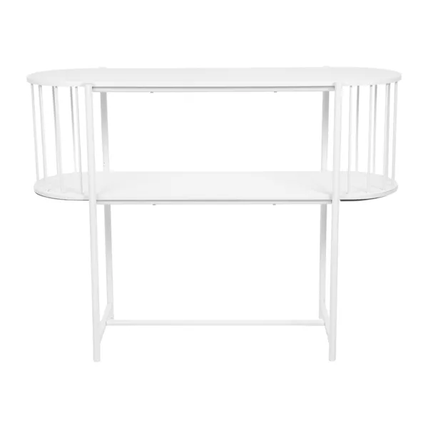 Houten en metalen console met 2 niveaus (H75 cm) Octave Wit
