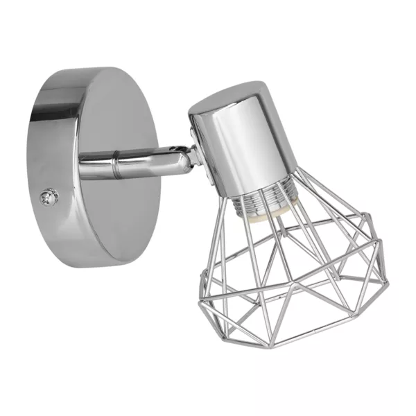 Vglampe i metal, justerbar (13 x 13,5 cm) Diamond Slv