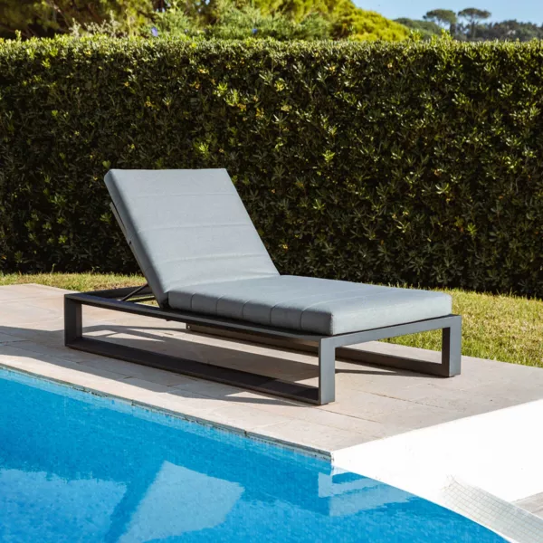 Transat en aluminium Elba Gris anthracite