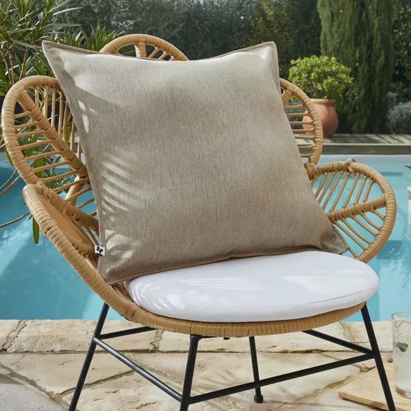 Housse de coussin extérieur carrée (60 x 60 cm) Naia Beige sable