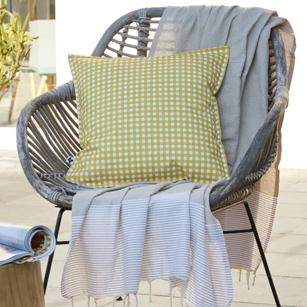 Housse de coussin ext�rieur carr�e (45 x 45 cm) Vickie Jaune