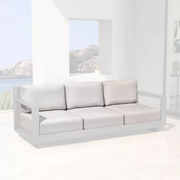 Housses de coussin de remplacement pour Canap� 3 places Elba Gris clair