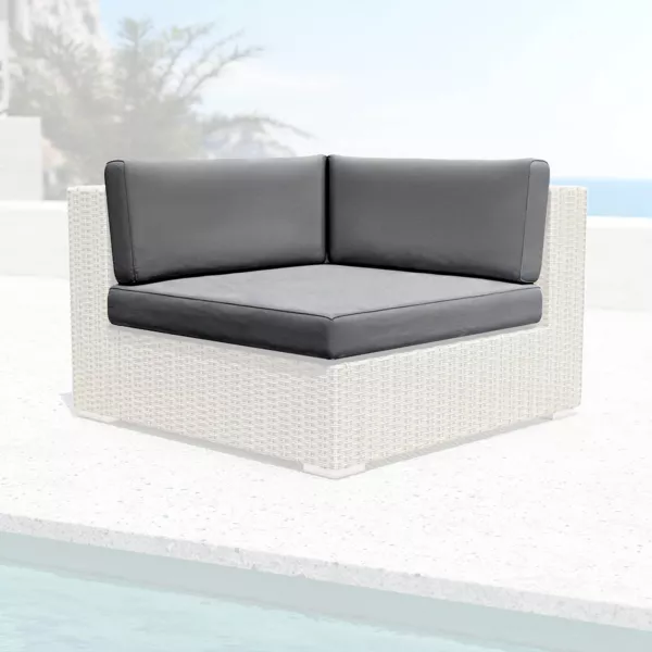 Housses de coussin de remplacement pour Fauteuil d'angle Palma Gris anthracite