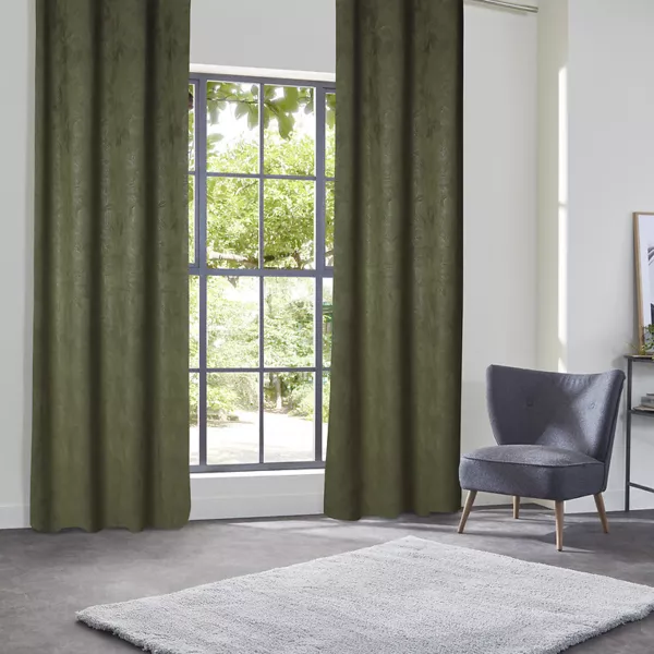 Mrklgningsgardin i fljl (135 x 260 cm) Fuji Kaki Grn