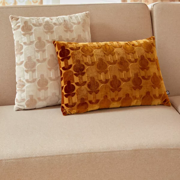 Cojín rectangular terciopelo (30 x 50 cm) Luna Amarillo ocre