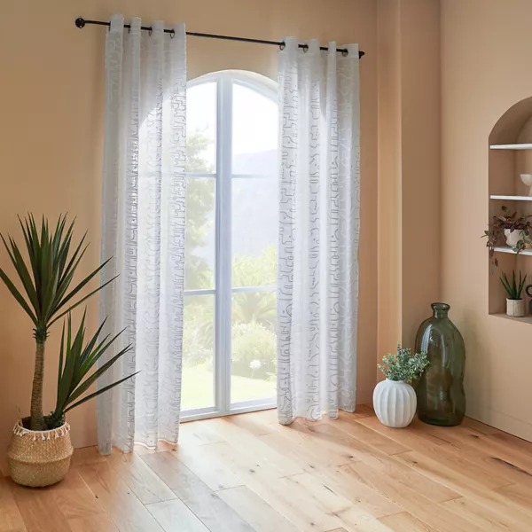 Gordijn met ogen (140 x 240 cm) Abstract Wit