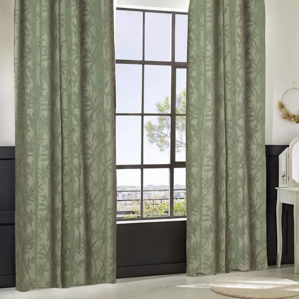 Cortina tejida (135 x 260 cm) Willow Verde celadón