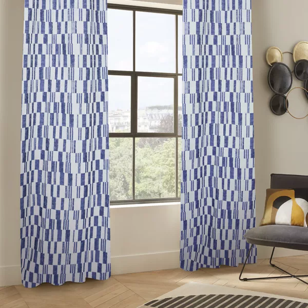 Cortina tejida (140 x 260 cm) Leyna Azul