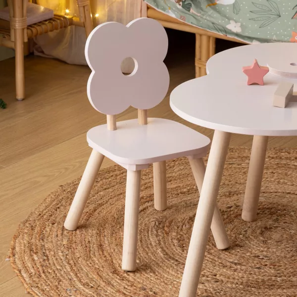 Kinderstuhl Holz (48 cm) Douceur Fleur Rosa