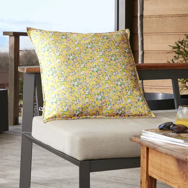 Housse de coussin ext�rieur carr�e (60 x 60 cm) Manon Jaune