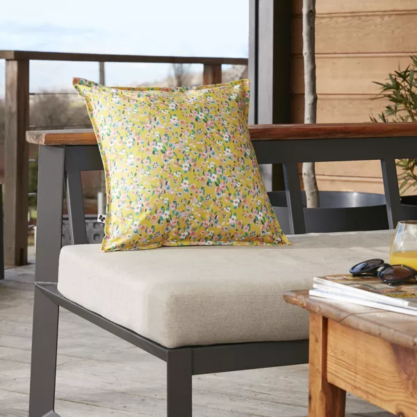 Funda de cojín exterior cuadrada (45 x 45 cm) Manon Amarillo