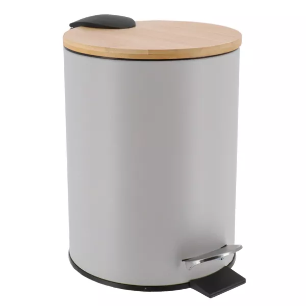 Cestino da bagno a pedale con freno di caduta Timeless Grigio chiaro