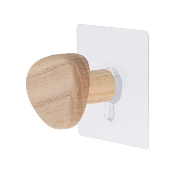 Perchero adhesivo de pared (D5,5 cm) Guijarro Natural