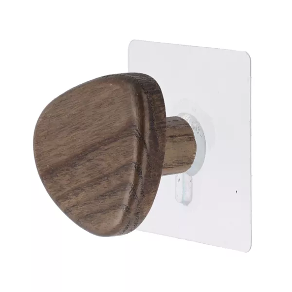 Perchero adhesivo de pared (D6,5 cm) Guijarro Marr�n