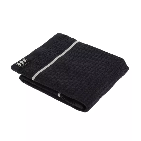 Serviette de bain coton nid d'abeille (30 x 50 cm) Japandi Noir